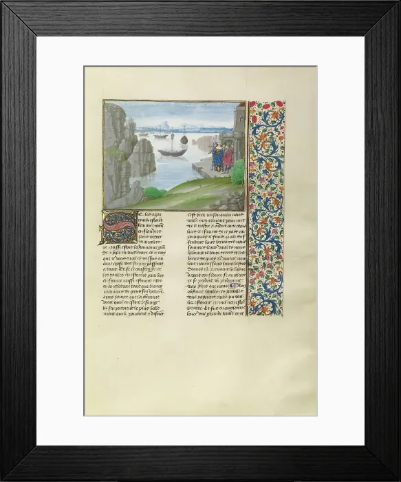 Framed Print : King Charles VI of France in Flanders, c1380s; Chroniques (Book Three), about 1480-1483. Creator: Master of the Getty Froissart Framed Print : King Charles VI of France in Flanders, c1380s; Chroniques (Book Three), about 1480-1483. Creator: Master of the Getty Froissart