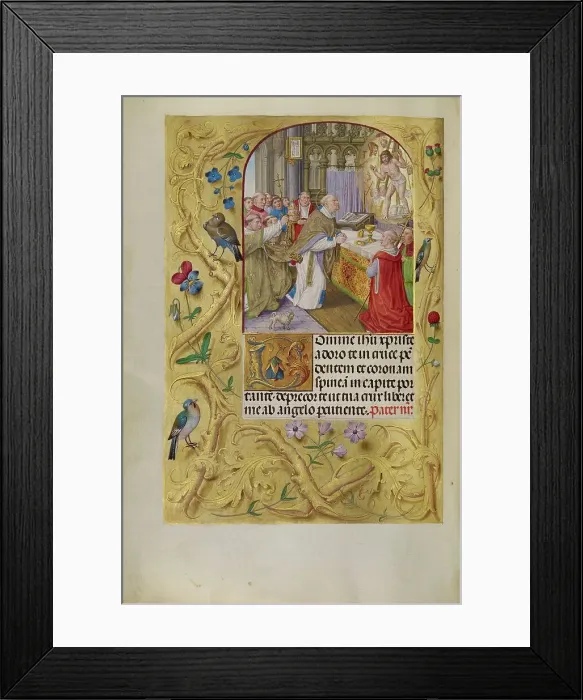 Framed Print : The Mass of Saint Gregory; Spinola Hours, about 1510-1520. Creator: Master of the Lubeck Bible Framed Print : The Mass of Saint Gregory; Spinola Hours, about 1510-1520. Creator: Master of the Lubeck Bible