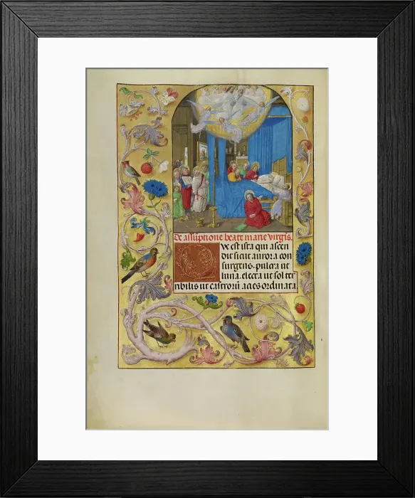 Framed Print : The Death of the Virgin; Spinola Hours, about 1510-1520. Creator: Master of the Lubeck Bible Framed Print : The Death of the Virgin; Spinola Hours, about 1510-1520. Creator: Master of the Lubeck Bible