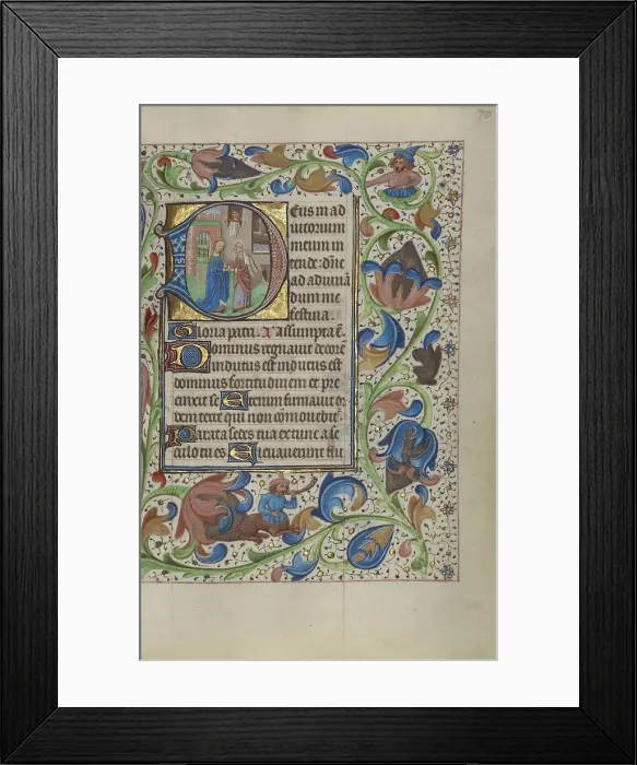 Framed Print : Initial D: The Visitation; Book of Hours, about 1450-1455. Creator: Master of the Lee Hours Framed Print : Initial D: The Visitation; Book of Hours, about 1450-1455. Creator: Master of the Lee Hours