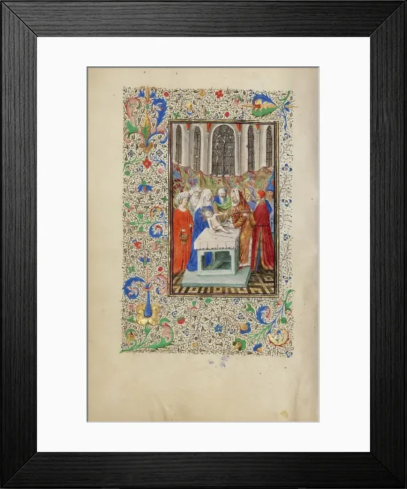 Framed Print : The Circumcision; Llangattock Hours, 1450s. Creator: Master of the Llangattock Hours Framed Print : The Circumcision; Llangattock Hours, 1450s. Creator: Master of the Llangattock Hours