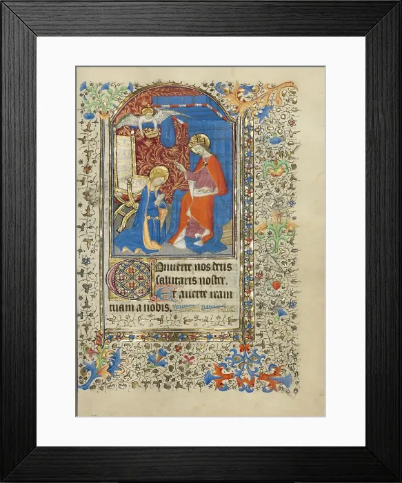 Framed Print : The Coronation of the Virgin; Book of Hours, about 1420-1430. Creator: Master of the Harvard Hannibal Framed Print : The Coronation of the Virgin; Book of Hours, about 1420-1430. Creator: Master of the Harvard Hannibal