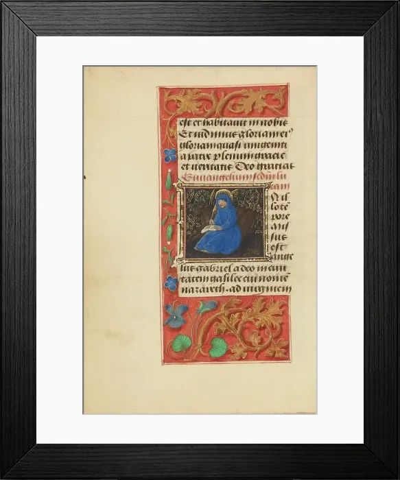 Framed Print : Initial I: Saint Luke; Crohin-La Fontaine Hours, (about 1480-1485?). Creators: Master of the Dresden Prayer Book, Workshop of the Master of the Dresden Prayer Book Framed Print : Initial I: Saint Luke; Crohin-La Fontaine Hours, (about 1480-1485?). Creators: Master of the Dresden Prayer Book, Workshop of the Master of the Dresden Prayer Book