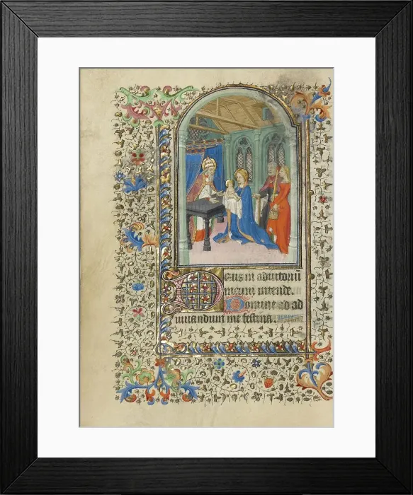 Framed Print : The Presentation in the Temple; Book of Hours, about 1420-1430. Creator: Master of the Harvard Hannibal Framed Print : The Presentation in the Temple; Book of Hours, about 1420-1430. Creator: Master of the Harvard Hannibal