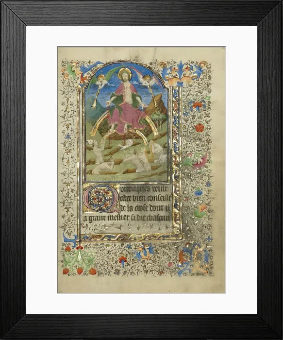 Framed Print : The Last Judgment; Book of Hours, about 1420-1430. Creator: Master of the Harvard Hannibal Framed Print : The Last Judgment; Book of Hours, about 1420-1430. Creator: Master of the Harvard Hannibal