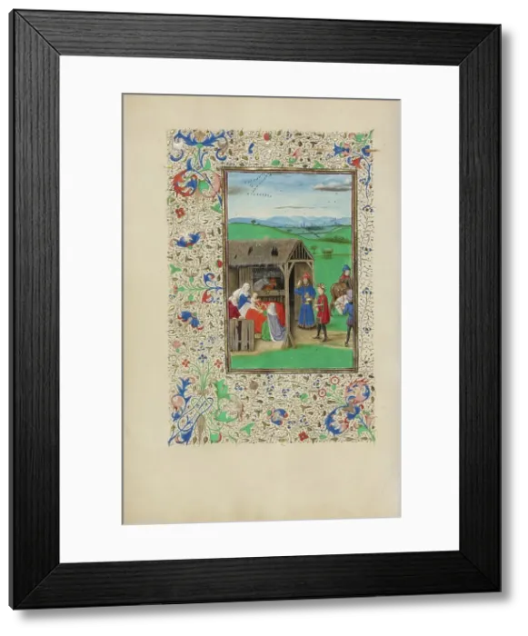 Framed Print : The Adoration of the Magi; Llangattock Hours, 1450s. Creator: Master of the Llangattock Epiphany Framed Print : The Adoration of the Magi; Llangattock Hours, 1450s. Creator: Master of the Llangattock Epiphany