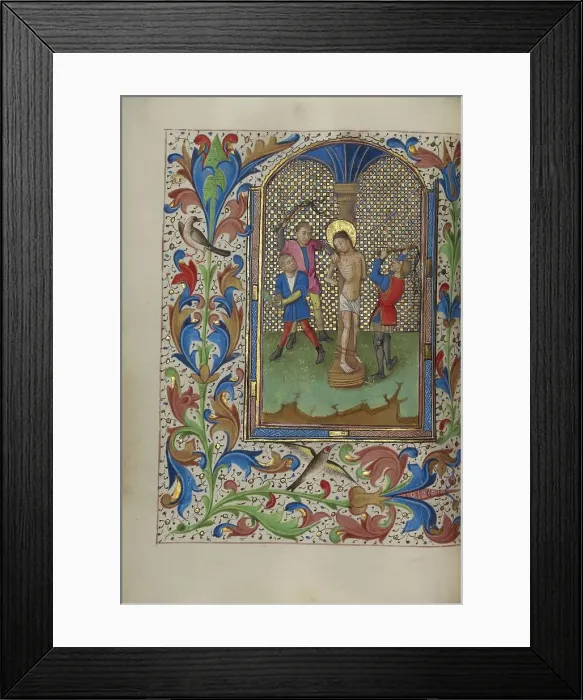 Framed Print : The Flagellation; Book of Hours, about 1450-1455. Creator: Master of the Lee Hours Framed Print : The Flagellation; Book of Hours, about 1450-1455. Creator: Master of the Lee Hours