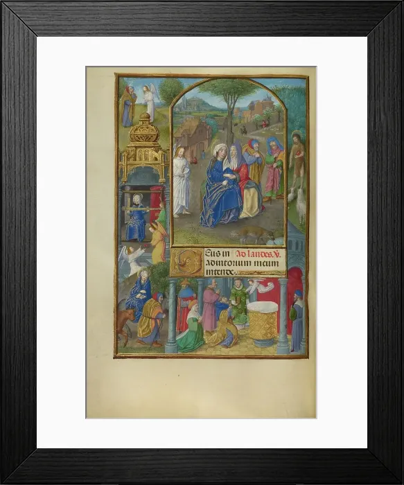 Framed Print : The Visitation; Spinola Hours, about 1510-1520. Creator: Master of the Dresden Prayer Book Framed Print : The Visitation; Spinola Hours, about 1510-1520. Creator: Master of the Dresden Prayer Book
