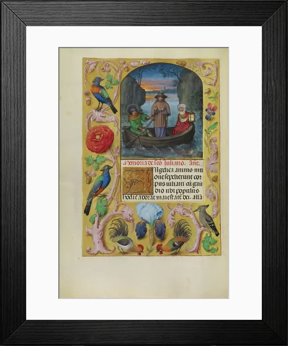 Framed Print : Saint Julianus and his Wife; Spinola Hours, about 1510-1520. Creator: Master of James IV of Scotland Framed Print : Saint Julianus and his Wife; Spinola Hours, about 1510-1520. Creator: Master of James IV of Scotland