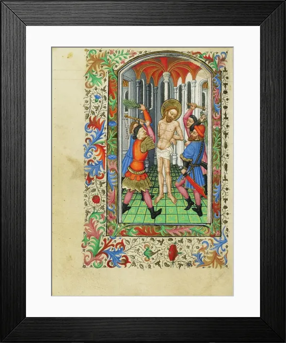 Framed Print : The Flagellation; Book of Hours, about 1430-1440. Creator: Fastolf Master Framed Print : The Flagellation; Book of Hours, about 1430-1440. Creator: Fastolf Master