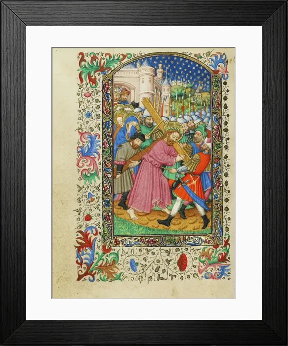 Framed Print : The Way to Calvary; Book of Hours, about 1430-1440. Creator: Fastolf Master Framed Print : The Way to Calvary; Book of Hours, about 1430-1440. Creator: Fastolf Master