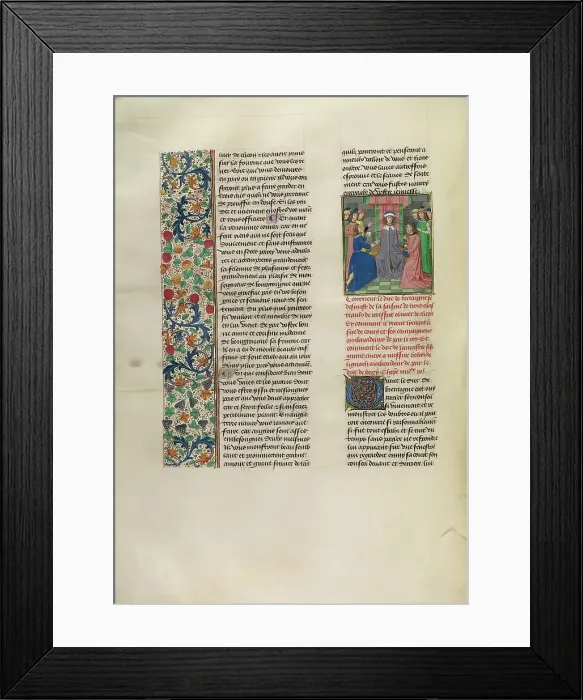 Framed Print : John of Gaunt Receiving the Messenger of the Duke of Berry, c1390s; about 1480-1483 Creator: Master of the Copenhagen Caesar Framed Print : John of Gaunt Receiving the Messenger of the Duke of Berry, c1390s; about 1480-1483 Creator: Master of the Copenhagen Caesar