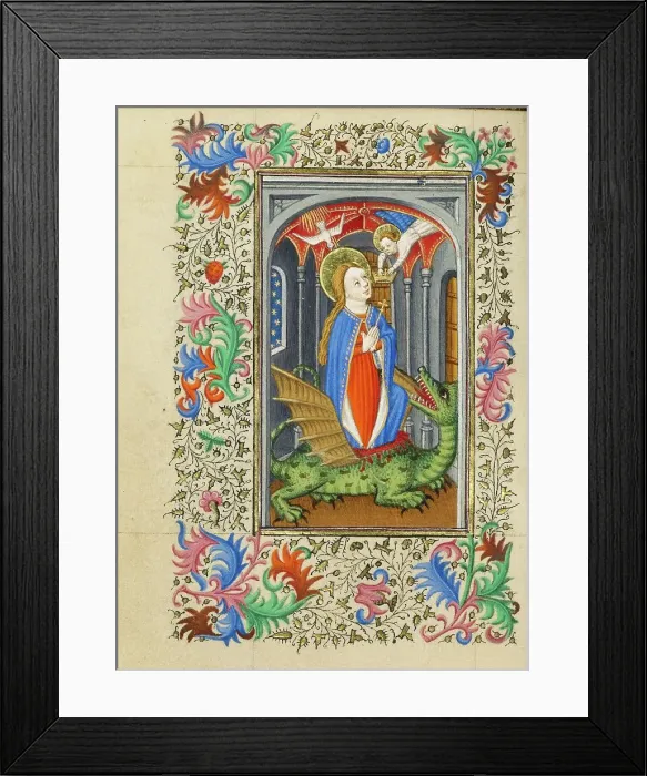Framed Print : Saint Margaret; Book of Hours, about 1430-1440. Creator: Fastolf Master Framed Print : Saint Margaret; Book of Hours, about 1430-1440. Creator: Fastolf Master