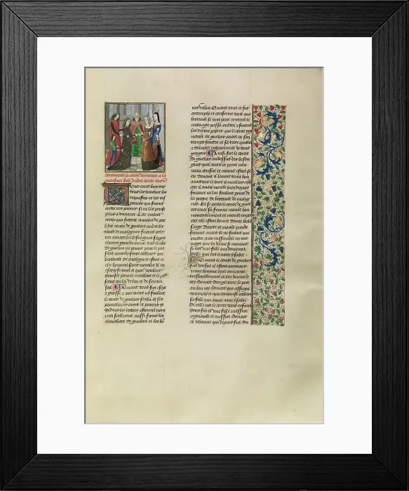 Framed Print : The Marriage of Duke Reinald of Gelders and the Daughter of Berthold of Mechelen, c1310s, c1480. Creator: Master of the Copenhagen Caesar Framed Print : The Marriage of Duke Reinald of Gelders and the Daughter of Berthold of Mechelen, c1310s, c1480. Creator: Master of the Copenhagen Caesar