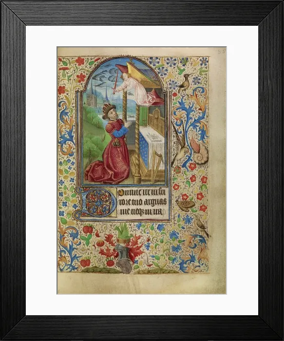 Framed Print : David in Prayer; Book of Hours, about 1466-1470. Creator: Master of Jacques of Luxembourg Framed Print : David in Prayer; Book of Hours, about 1466-1470. Creator: Master of Jacques of Luxembourg