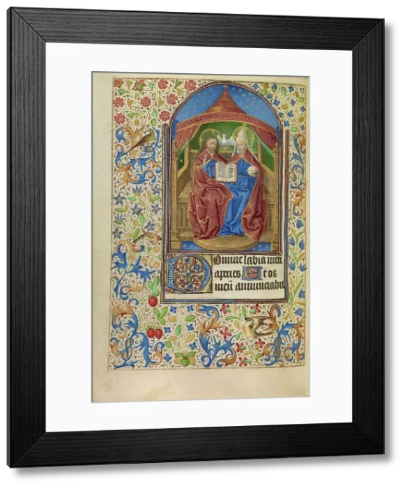 Framed Print : The Trinity; Book of Hours, about 1466-1470. Creator: Master of Jacques of Luxembourg Framed Print : The Trinity; Book of Hours, about 1466-1470. Creator: Master of Jacques of Luxembourg