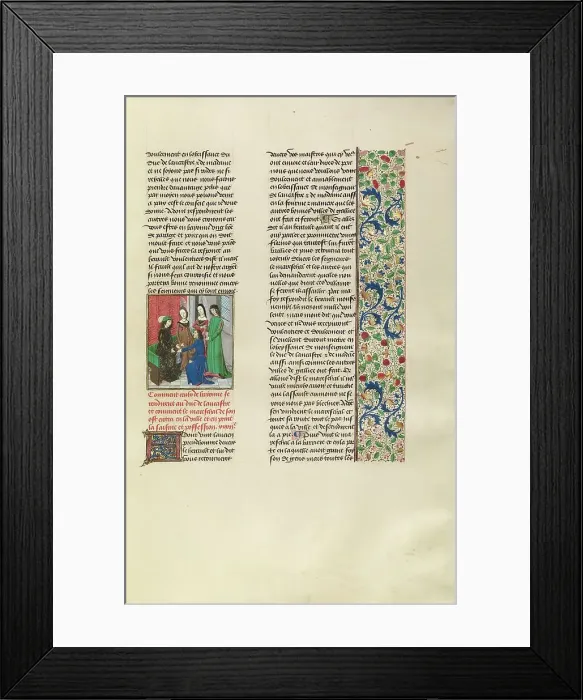 Framed Print : John of Gaunt Receiving the Key to the Town of Bayonne, c1380s; about 1480-1483. Creator: Master of the Copenhagen Caesar Framed Print : John of Gaunt Receiving the Key to the Town of Bayonne, c1380s; about 1480-1483. Creator: Master of the Copenhagen Caesar