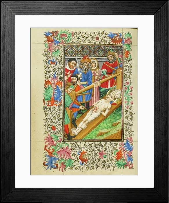 Framed Print : Saint Erasmus; Book of Hours, about 1430-1440. Creator: Fastolf Master Framed Print : Saint Erasmus; Book of Hours, about 1430-1440. Creator: Fastolf Master