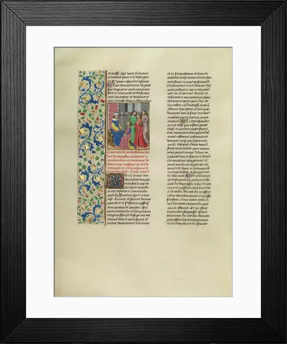 Framed Print : The Embassy from John of Gaunt before the King of Portugal; c1380s, about 1480-1483 Creator: Master of the Copenhagen Caesar Framed Print : The Embassy from John of Gaunt before the King of Portugal; c1380s, about 1480-1483 Creator: Master of the Copenhagen Caesar