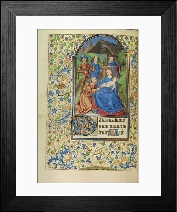Framed Print : The Adoration of the Magi; Book of Hours, about 1466-1470. Creator: Master of Jacques of Luxembourg Framed Print : The Adoration of the Magi; Book of Hours, about 1466-1470. Creator: Master of Jacques of Luxembourg