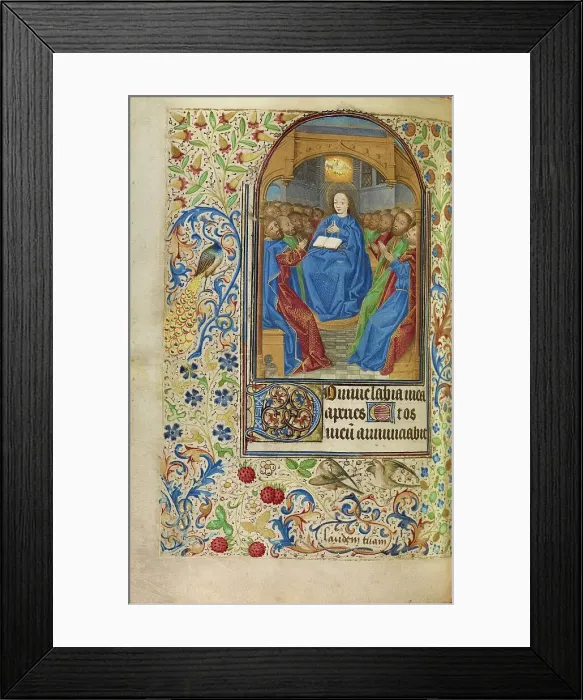 Framed Print : Pentecost; Book of Hours, about 1466-1470. Creator: Master of Jacques of Luxembourg Framed Print : Pentecost; Book of Hours, about 1466-1470. Creator: Master of Jacques of Luxembourg