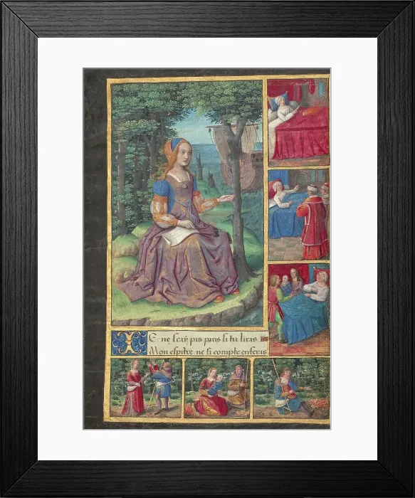 Framed Print : Oenone Awaits Her Unfaithful Husband Paris; Ovid, Excerpts from Heroides, about 1493. Creator: Master of the Chronique Scandaleuse Framed Print : Oenone Awaits Her Unfaithful Husband Paris; Ovid, Excerpts from Heroides, about 1493. Creator: Master of the Chronique Scandaleuse