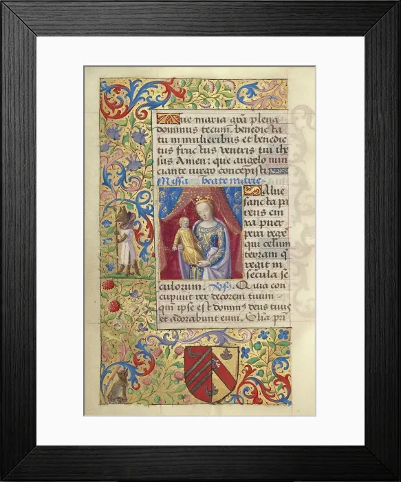 Framed Print : The Virgin and Child; Poncher Hours, about 1500. Creator: Master of the Chronique Scandaleuse Framed Print : The Virgin and Child; Poncher Hours, about 1500. Creator: Master of the Chronique Scandaleuse