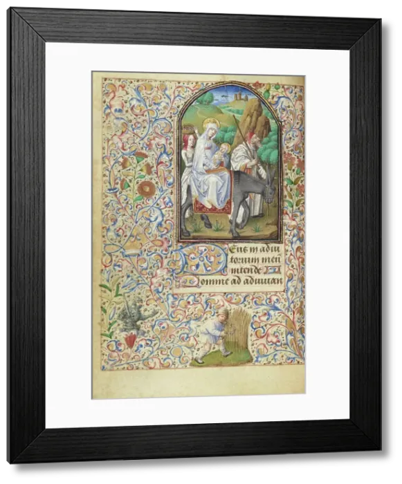 Framed Print : The Flight into Egypt; Hours of Simon de Varie, 1455. Creator: Master of Jean Rolin II Framed Print : The Flight into Egypt; Hours of Simon de Varie, 1455. Creator: Master of Jean Rolin II