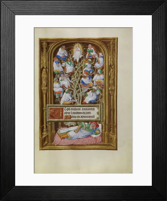 Framed Print : The Tree of Jesse; Spinola Hours, about 1510-1520. Creator: Master of James IV of Scotland Framed Print : The Tree of Jesse; Spinola Hours, about 1510-1520. Creator: Master of James IV of Scotland