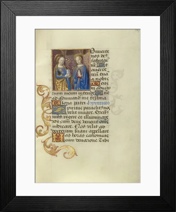 Framed Print : Saint Mary Magdalene and the Virgin; Poncher Hours, about 1500. Creator: Master of the Chronique Scandaleuse Framed Print : Saint Mary Magdalene and the Virgin; Poncher Hours, about 1500. Creator: Master of the Chronique Scandaleuse
