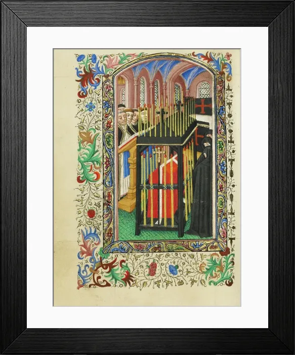 Framed Print : Mass for the Dead; Book of Hours, about 1430-1440. Creator: Fastolf Master Framed Print : Mass for the Dead; Book of Hours, about 1430-1440. Creator: Fastolf Master