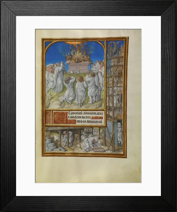 Framed Print : Elijah Begging for Fire from Heaven; Spinola Hours, about 1510-1520. Creator: Master of James IV of Scotland Framed Print : Elijah Begging for Fire from Heaven; Spinola Hours, about 1510-1520. Creator: Master of James IV of Scotland