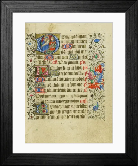Framed Print : Initial D: The Flight into Egypt; Book of Hours, about 1430-1440. Creator: Fastolf Master Framed Print : Initial D: The Flight into Egypt; Book of Hours, about 1430-1440. Creator: Fastolf Master