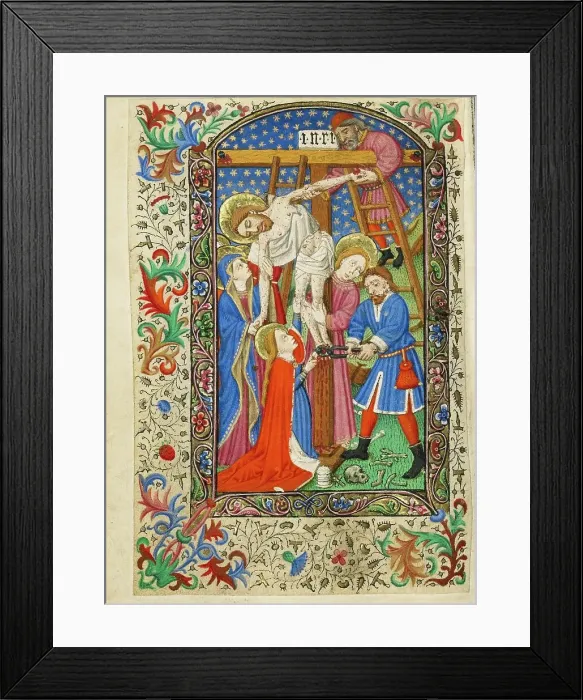 Framed Print : The Deposition; Book of Hours, about 1430-1440. Creator: Fastolf Master Framed Print : The Deposition; Book of Hours, about 1430-1440. Creator: Fastolf Master