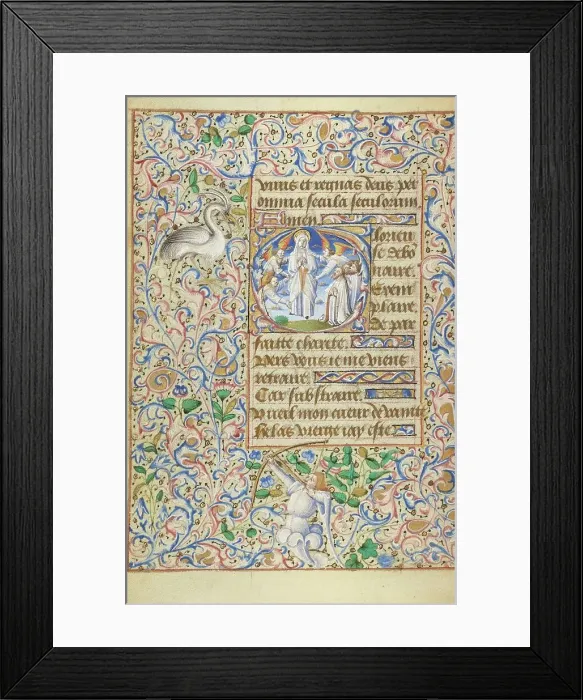 Framed Print : Initial G: The Assumption of the Virgin; Hours of Simon de Varie, 1455. Creator: Master of Jean Rolin II Framed Print : Initial G: The Assumption of the Virgin; Hours of Simon de Varie, 1455. Creator: Master of Jean Rolin II