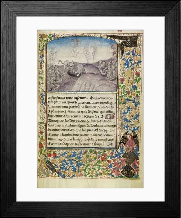 Framed Print : Bishop Theophilus Finding the Grave of Saint Anthony, about 1465-1470. Creators: Master of the Brussels Romuleon, Workshop of the Master of the Brussels Romuleon Framed Print : Bishop Theophilus Finding the Grave of Saint Anthony, about 1465-1470. Creators: Master of the Brussels Romuleon, Workshop of the Master of the Brussels Romuleon