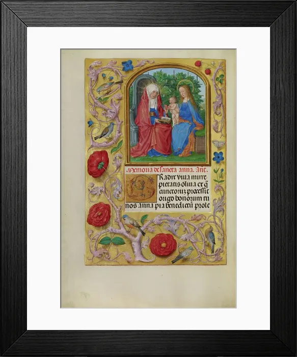 Framed Print : The Virgin and Child with Saint Anne; Spinola Hours, about 1510-1520. Creator: Master of James IV of Scotland Framed Print : The Virgin and Child with Saint Anne; Spinola Hours, about 1510-1520. Creator: Master of James IV of Scotland
