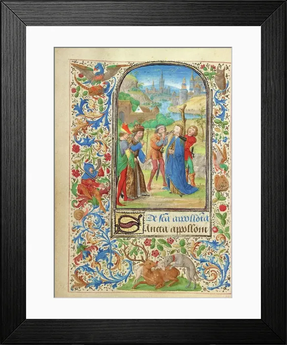 Framed Print : The Martyrdom of Saint Apollonia; Prayer Book of Charles the Bold, 1469. Creator: Lieven van Lathem Framed Print : The Martyrdom of Saint Apollonia; Prayer Book of Charles the Bold, 1469. Creator: Lieven van Lathem