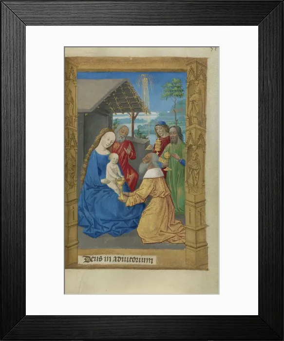 Framed Print : The Adoration of the Magi; Book of Hours, 1478. Creator: Master of Guillaume Lambert Framed Print : The Adoration of the Magi; Book of Hours, 1478. Creator: Master of Guillaume Lambert