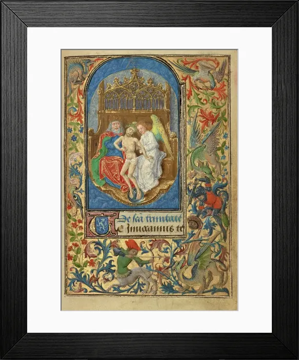 Framed Print : The Trinity; Prayer Book of Charles the Bold, 1469. Creator: Lieven van Lathem Framed Print : The Trinity; Prayer Book of Charles the Bold, 1469. Creator: Lieven van Lathem