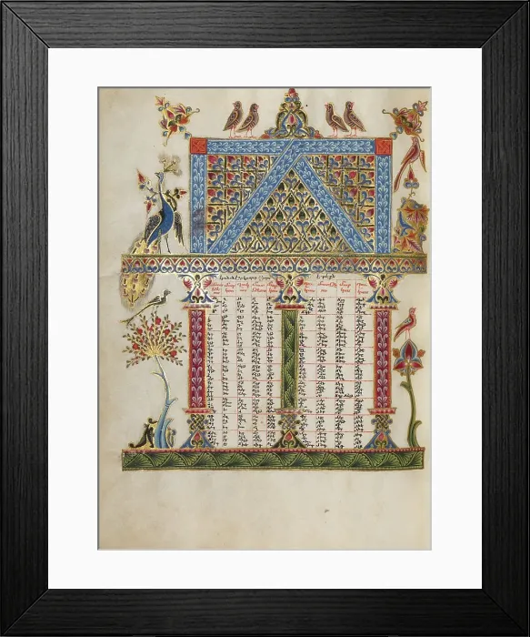 Framed Print : Canon Table Page; Bible, 1637-1638. Creators: Malnazar, Aghap'ir Framed Print : Canon Table Page; Bible, 1637-1638. Creators: Malnazar, Aghap'ir