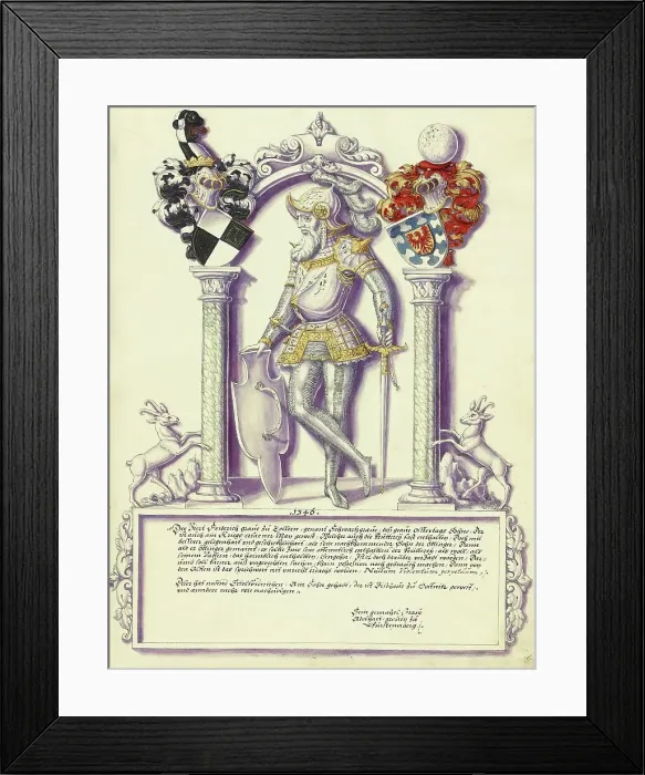 Framed Print : Friedrich IV Hohenzollern; Chronicle of the Hohenzollern Family, about 1572. Creator: Jorg Ziegler Framed Print : Friedrich IV Hohenzollern; Chronicle of the Hohenzollern Family, about 1572. Creator: Jorg Ziegler