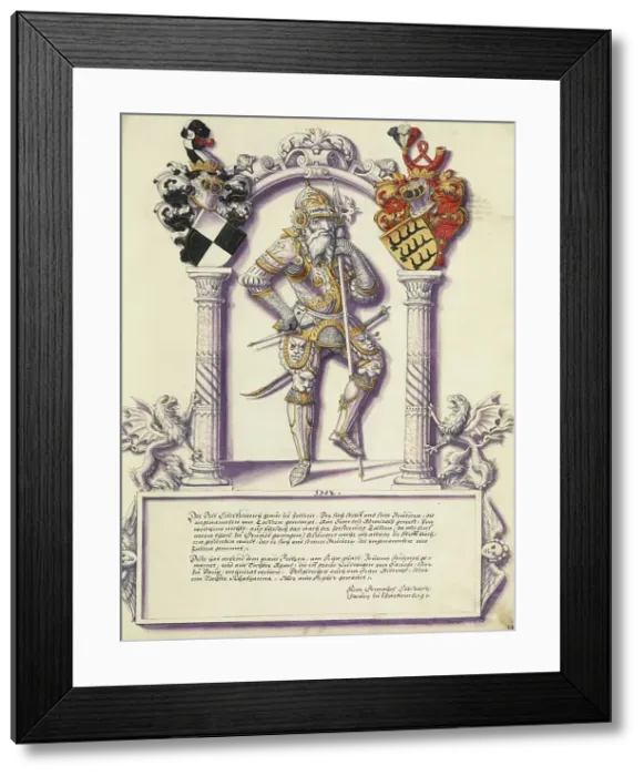 Framed Print : Eitelfriedrich III Hohenzollern; Chronicle of the Hohenzollern Family, about 1572. Creator: Jorg Ziegler Framed Print : Eitelfriedrich III Hohenzollern; Chronicle of the Hohenzollern Family, about 1572. Creator: Jorg Ziegler