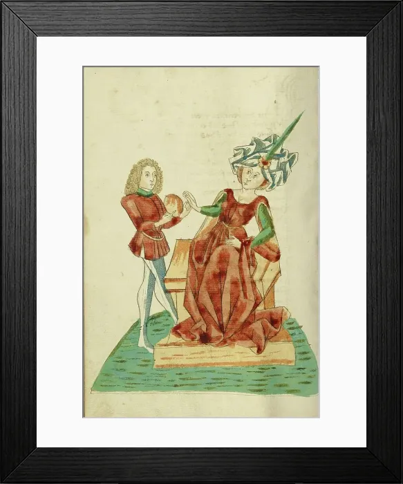 Framed Print : Jupiter Gives Danae a Gift of Gold; Barlaam und Josaphat, 1469. Creators: Hans Schilling, Diebolt Lauber Framed Print : Jupiter Gives Danae a Gift of Gold; Barlaam und Josaphat, 1469. Creators: Hans Schilling, Diebolt Lauber