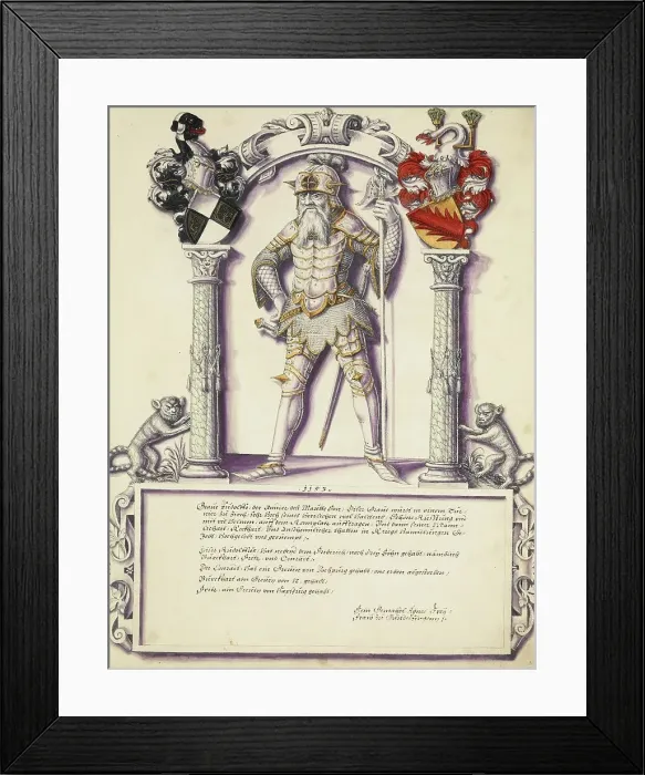 Framed Print : Rudolf II Hohenzollern; Chronicle of the Hohenzollern Family, about 1572. Creator: Jorg Ziegler Framed Print : Rudolf II Hohenzollern; Chronicle of the Hohenzollern Family, about 1572. Creator: Jorg Ziegler