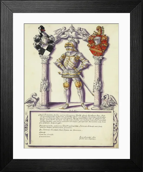 Framed Print : Friedrich II Hohenzollern; Chronicle of the Hohenzollern Family, about 1572. Creator: Jorg Ziegler Framed Print : Friedrich II Hohenzollern; Chronicle of the Hohenzollern Family, about 1572. Creator: Jorg Ziegler