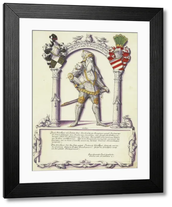 Framed Print : Burckhart Hohenzollern; Chronicle of the Hohenzollern Family, about 1572. Creator: Jorg Ziegler Framed Print : Burckhart Hohenzollern; Chronicle of the Hohenzollern Family, about 1572. Creator: Jorg Ziegler