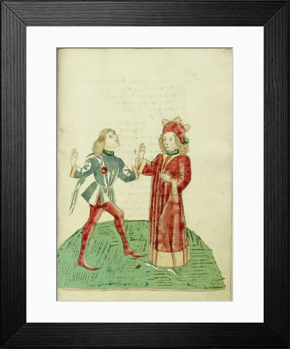 Framed Print : King Josaphat Selects Barochias as his Successor; Barlaam und Josaphat, 1469. Creators: Hans Schilling, Diebolt Lauber Framed Print : King Josaphat Selects Barochias as his Successor; Barlaam und Josaphat, 1469. Creators: Hans Schilling, Diebolt Lauber