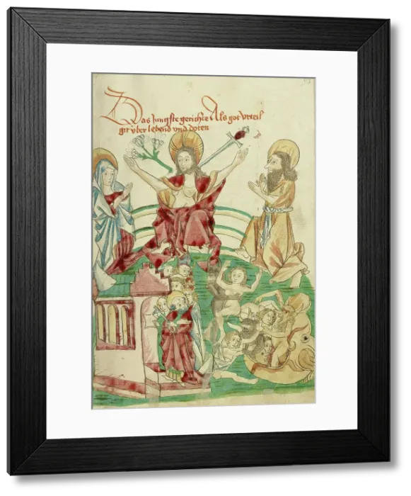Framed Print : The Last Judgment; Barlaam und Josaphat, 1469. Creators: Hans Schilling, Diebolt Lauber Framed Print : The Last Judgment; Barlaam und Josaphat, 1469. Creators: Hans Schilling, Diebolt Lauber