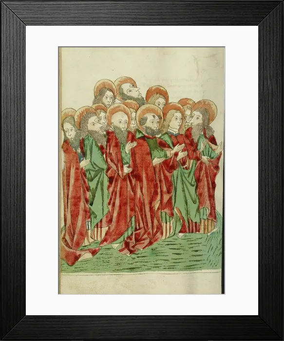 Framed Print : The Twelve Apostles; Barlaam und Josaphat, 1469. Creators: Hans Schilling, Diebolt Lauber Framed Print : The Twelve Apostles; Barlaam und Josaphat, 1469. Creators: Hans Schilling, Diebolt Lauber